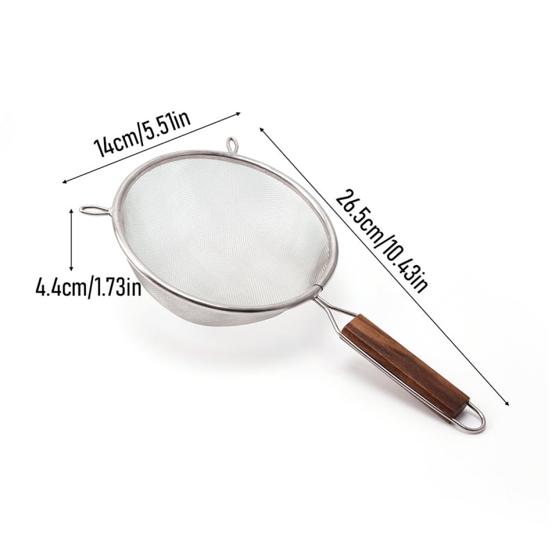 Gao Jia Chef sită din oțel inoxidabil cu plasă fină pentru prăjit – filtrare în bucătărie