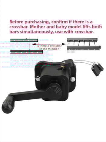 Erkélyi ruhaszárító kézi tekerő - alumíniumötvözet