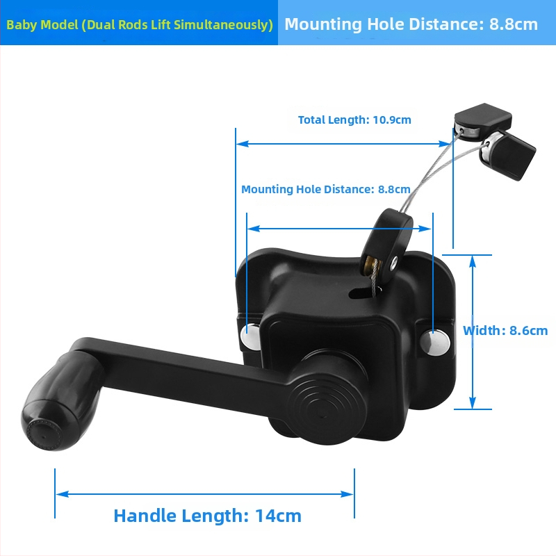 Erkélyi ruhaszárító kézi tekerő - alumíniumötvözet