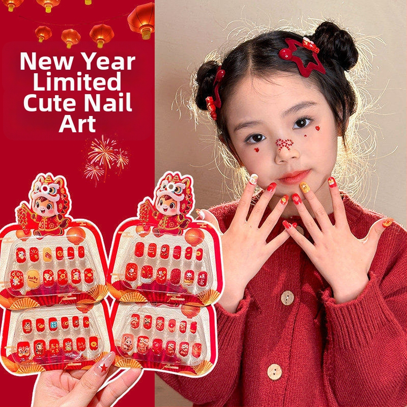 Detské nálepky na nechty - vzor princezny, vianočný štýl, výrobné číslo ym4748