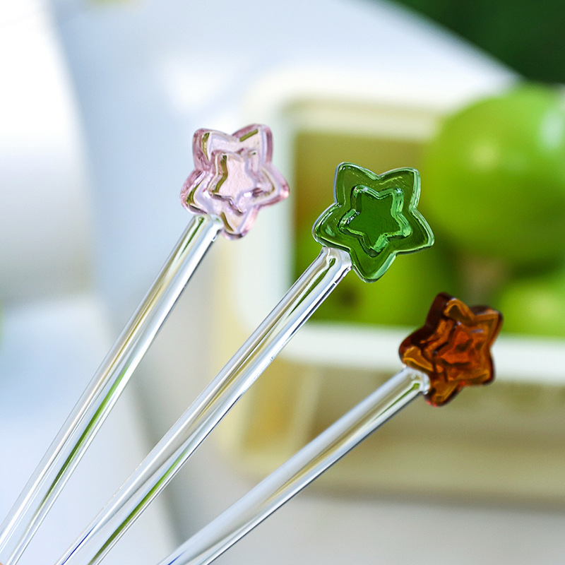 Staklena žličica za kavu u japanskom stilu, moguć tisak logotipa, brend Miss Jiang