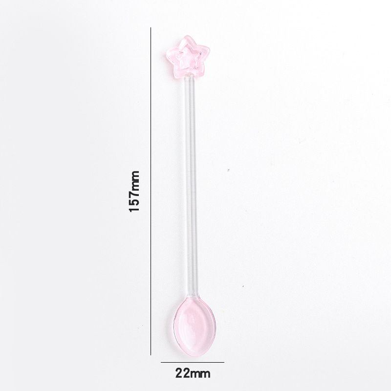 Staklena žličica za kavu u japanskom stilu, moguć tisak logotipa, brend Miss Jiang