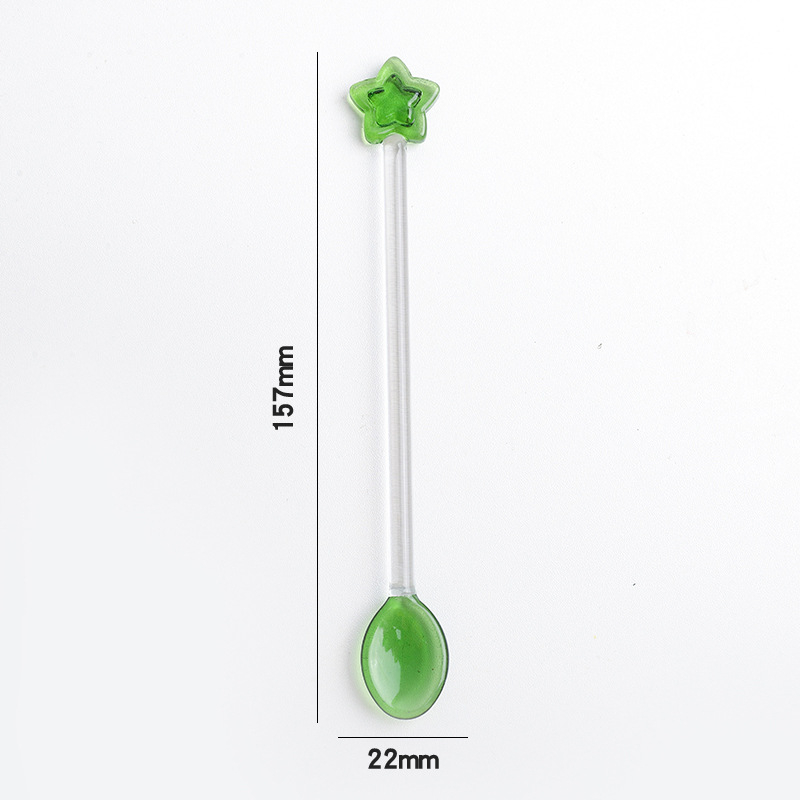 Staklena žličica za kavu u japanskom stilu, moguć tisak logotipa, brend Miss Jiang