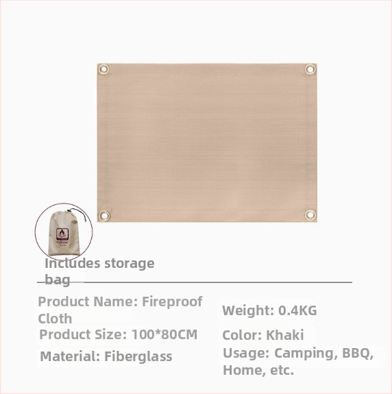 Ohňovzdorná podložka na BBQ – vysokoteplotná izolácia, tkanina z sklenených vlákien