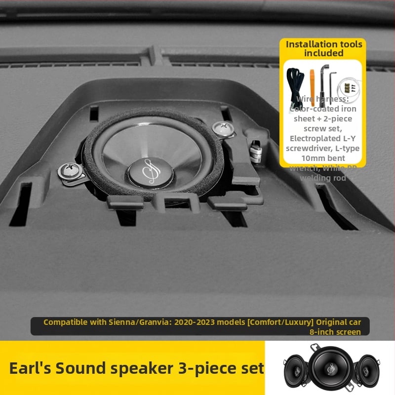 Autó középsugárzó a Toyota Sienna, Lexus ES és Genesis számára — 4 Ω, 88 dB, 45 Hz–25 kHz, 12 V, torzítás 1%