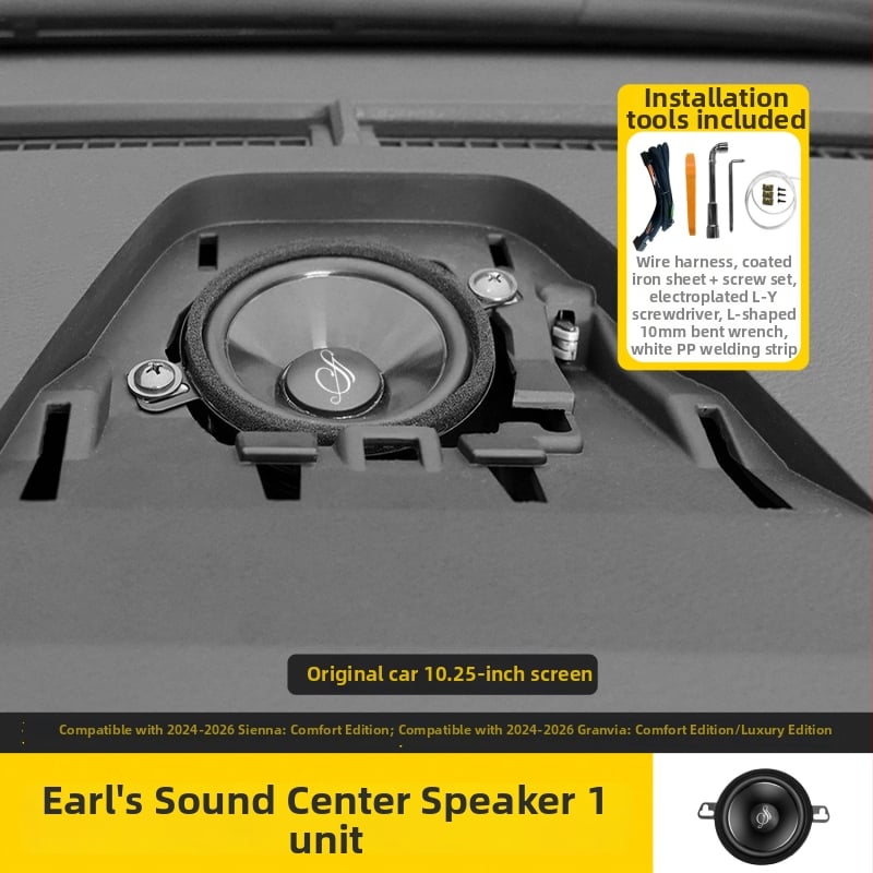 Autó középsugárzó a Toyota Sienna, Lexus ES és Genesis számára — 4 Ω, 88 dB, 45 Hz–25 kHz, 12 V, torzítás 1%