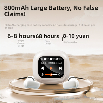 S09 MP3 Bluetooth slúchadlá s slotom na kartu, in-ear, digitálny displej, dosah 15 m, BT 5.4, 4-8 h výdrž batérie, IPX4 odolnosť voči vode