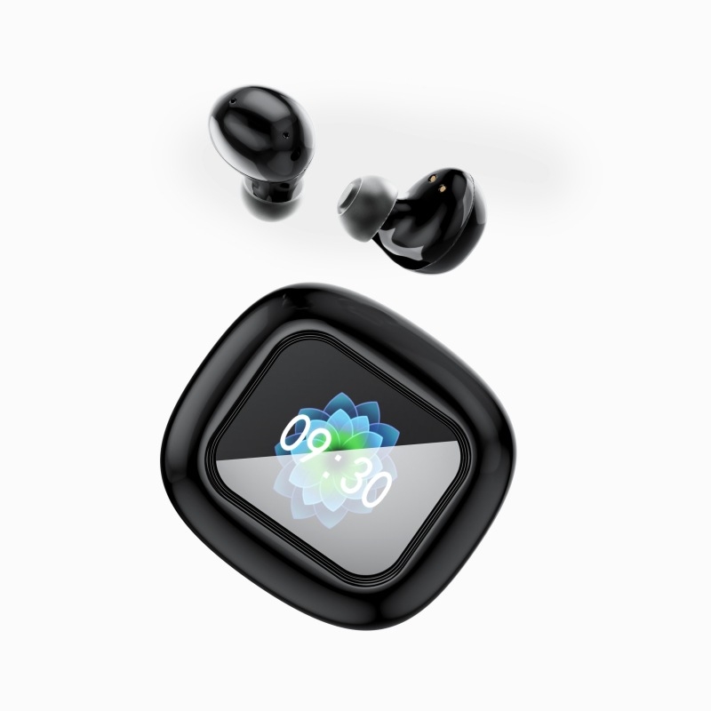 S09 MP3 Bluetooth slušalice s utorom za karticu, in-ear, digitalni zaslon, domet 15 m, BT 5.4, trajanje baterije 4-8 h, IPX4 vodootpornost