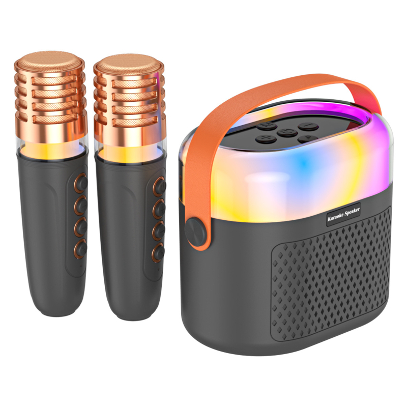 Bluetooth karaoke zvučnik s RGB osvjetljenjem i ugrađenim mikrofonom - 5W, BT 5.3, ugrađena baterija 1200–2000mAh