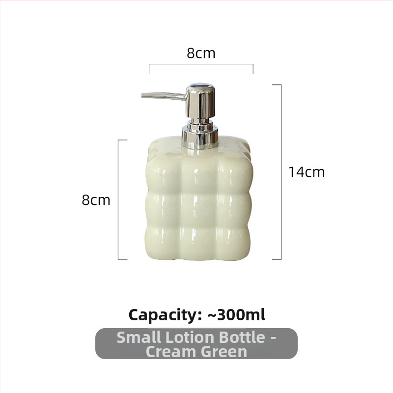 Keramička posuda s pumpom, dvodijelni set, prilagodljiv za šampon, gel za tuširanje, losion ili sredstvo za dezinfekciju ruku