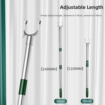 Rozsdamentes acélból készült ruhaszárító rúd, teleszkópos, ruhák és ágyneműk szárítására, modern minimalist stílus, Chef Joon márka