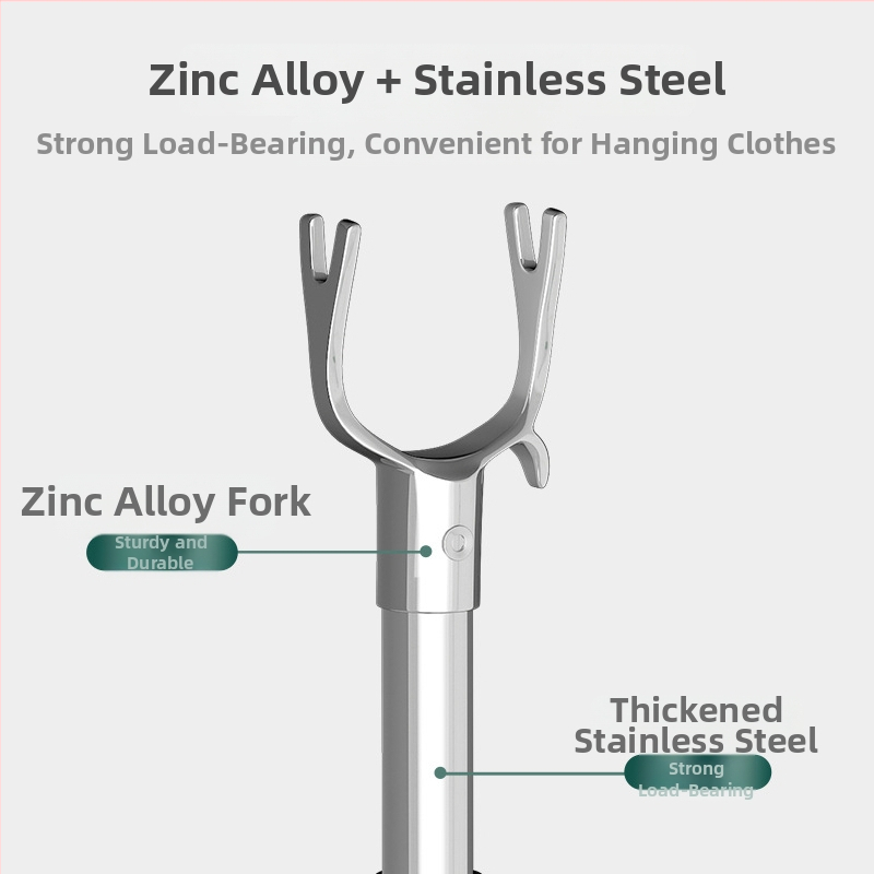 Rozsdamentes acélból készült ruhaszárító rúd, teleszkópos, ruhák és ágyneműk szárítására, modern minimalist stílus, Chef Joon márka