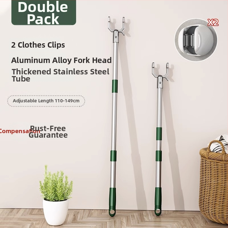 Rozsdamentes acélból készült ruhaszárító rúd, teleszkópos, ruhák és ágyneműk szárítására, modern minimalist stílus, Chef Joon márka