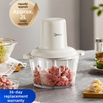 Mlyn na mäso / kuchynský mixér Midea — kapacita 1–3 L, funkcia detskej stravy, napätie ≤36V, rýchlosť motora <10 000 ot/min, sklenená nádoba