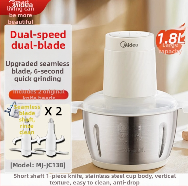 Mlyn na mäso / kuchynský mixér Midea — kapacita 1–3 L, funkcia detskej stravy, napätie ≤36V, rýchlosť motora <10 000 ot/min, sklenená nádoba