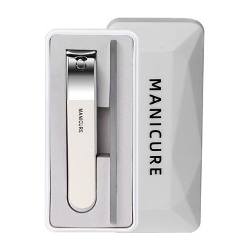 Φορητό μεγάλο σετ νυχιών με επίπεδη άκρη, γυάλινη λίμα νυχιών σε κουτί – πλαστικό + ανοξείδωτο ατσάλι