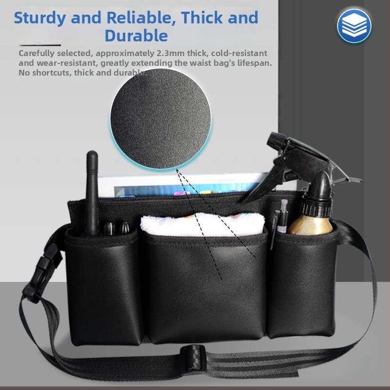Sportska torbica za pojas — Višenamjenska kožna torba za pojas s prostorom za mobitel i radio; za muškarce; proljeće 2024; ledeni sportovi