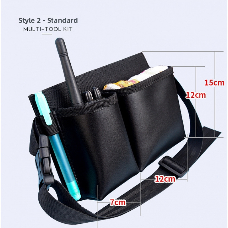 Sportska torbica za pojas — Višenamjenska kožna torba za pojas s prostorom za mobitel i radio; za muškarce; proljeće 2024; ledeni sportovi