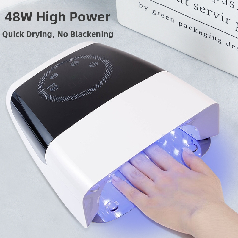 LED лампа за нокти, модел K65, голям капацитет, презареждаема, преносим дизайн, за салони