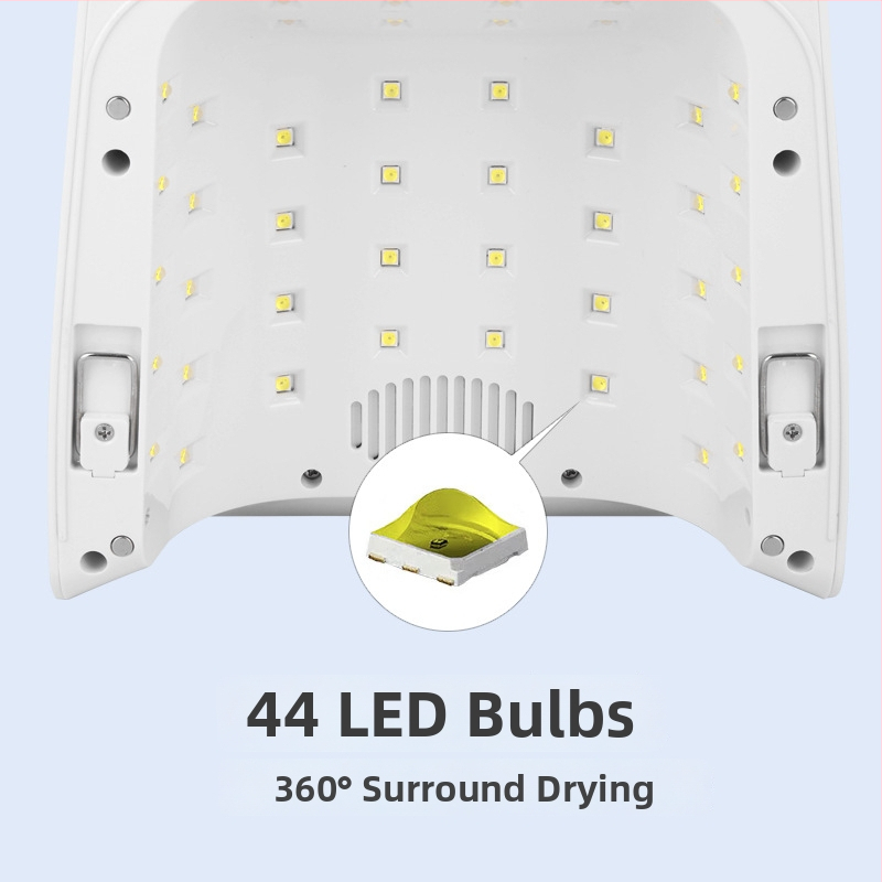 LED лампа за нокти, модел K65, голям капацитет, презареждаема, преносим дизайн, за салони