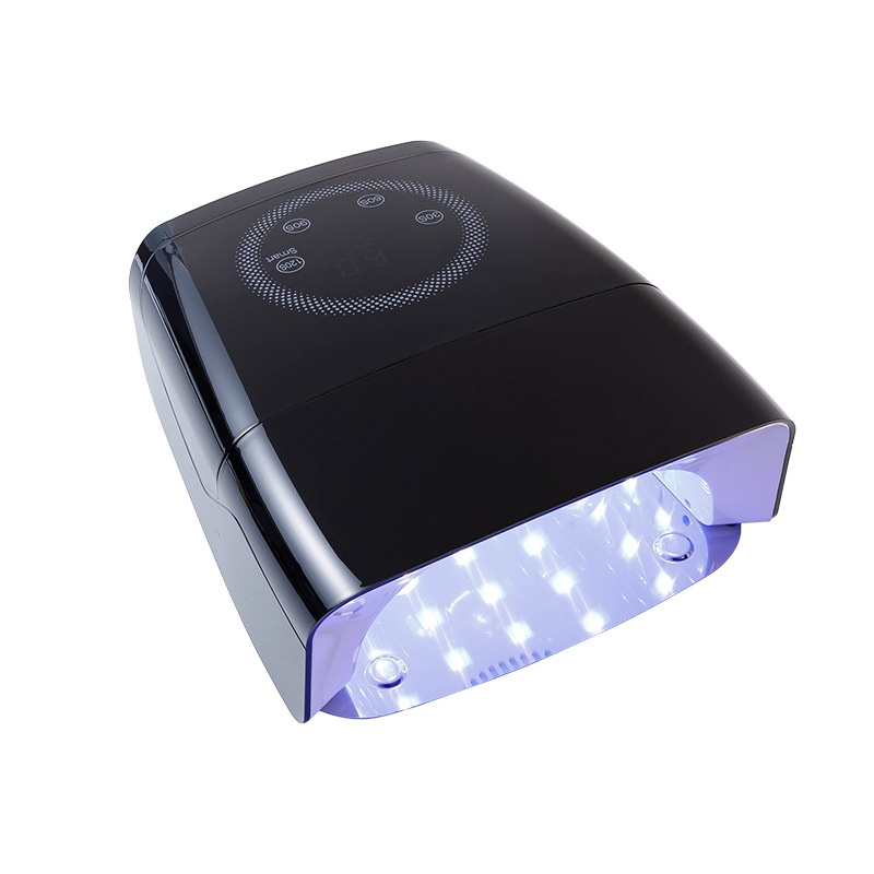 LED лампа за нокти, модел K65, голям капацитет, презареждаема, преносим дизайн, за салони