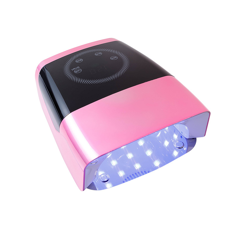 LED лампа за нокти, модел K65, голям капацитет, презареждаема, преносим дизайн, за салони