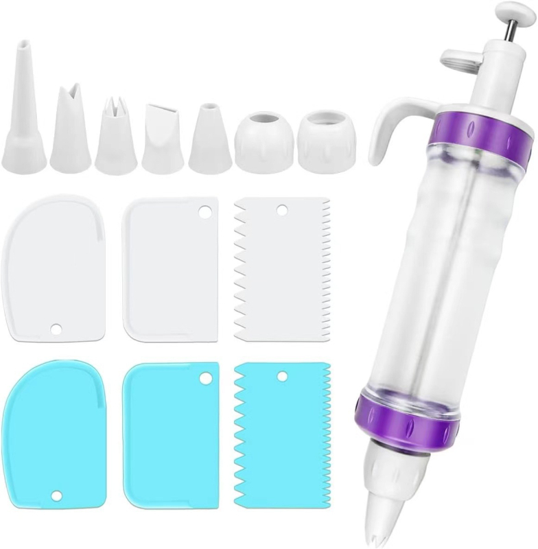 JUXING set unelte decorare prăjituri din oțel inoxidabil 316, 39 piese, duze de decorare și pungi pentru creme, pentru prăjituri și biscuiți, stil modern minimalist