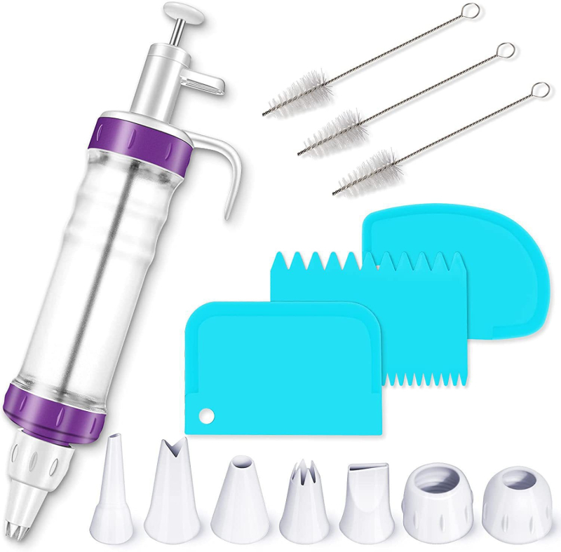 JUXING set unelte decorare prăjituri din oțel inoxidabil 316, 39 piese, duze de decorare și pungi pentru creme, pentru prăjituri și biscuiți, stil modern minimalist