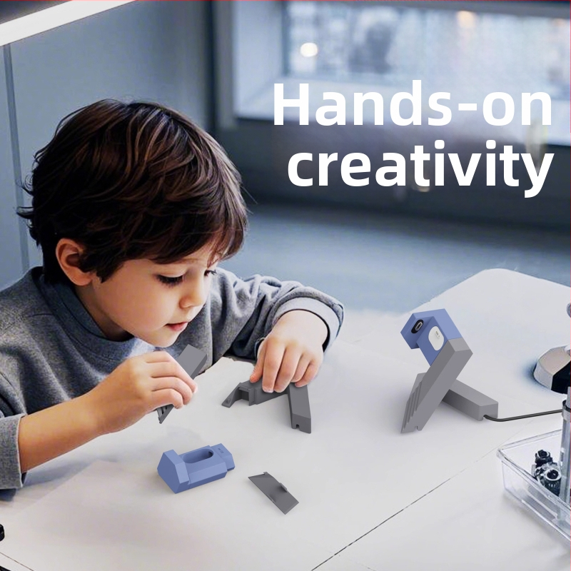 Nabíjacia stojan pre Little Genius telefónny hodinky Z10/Z9/Z8 – Geometrická podstavca D5 séria, rozmery 25×12×6, hmotnosť 170 g