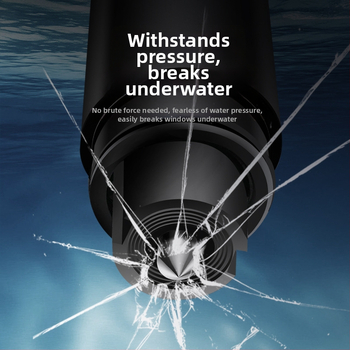 Σφυρί διάσωσης αυτοκινήτου με κοπτικό μαχαίρι και κόπτη ζώνης, κράμα αλουμινίου, 82 γρ., διπλής λειτουργίας εργαλείο διάσωσης