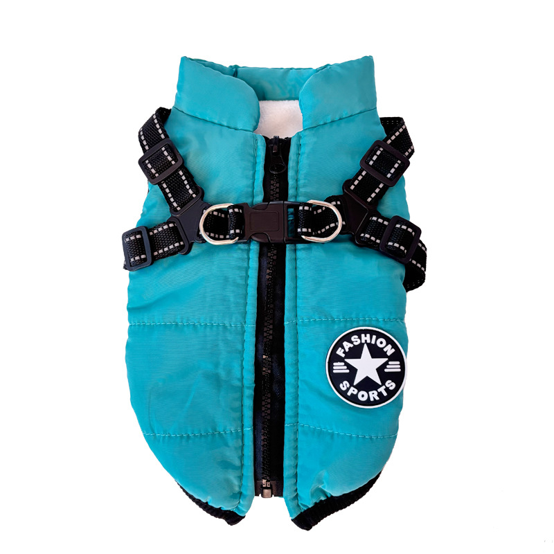 Pamučni zimski kaput za psa, fleece podstava, vodootporan, reflektirajuće trake