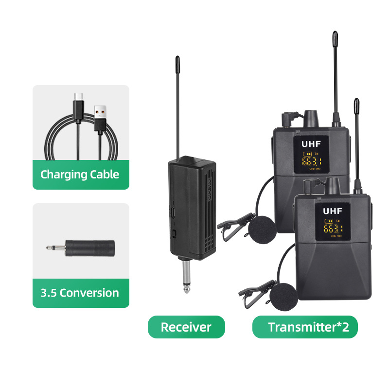 Or-u17 Bežični lavalier mikrofon s klipom na uho i dizajnom za glavu, Bluetooth 5.0, ugrađena baterija 800–1000 mAh, trajanje baterije 8–12 h, frekvencijski odziv 20 Hz–20 kHz