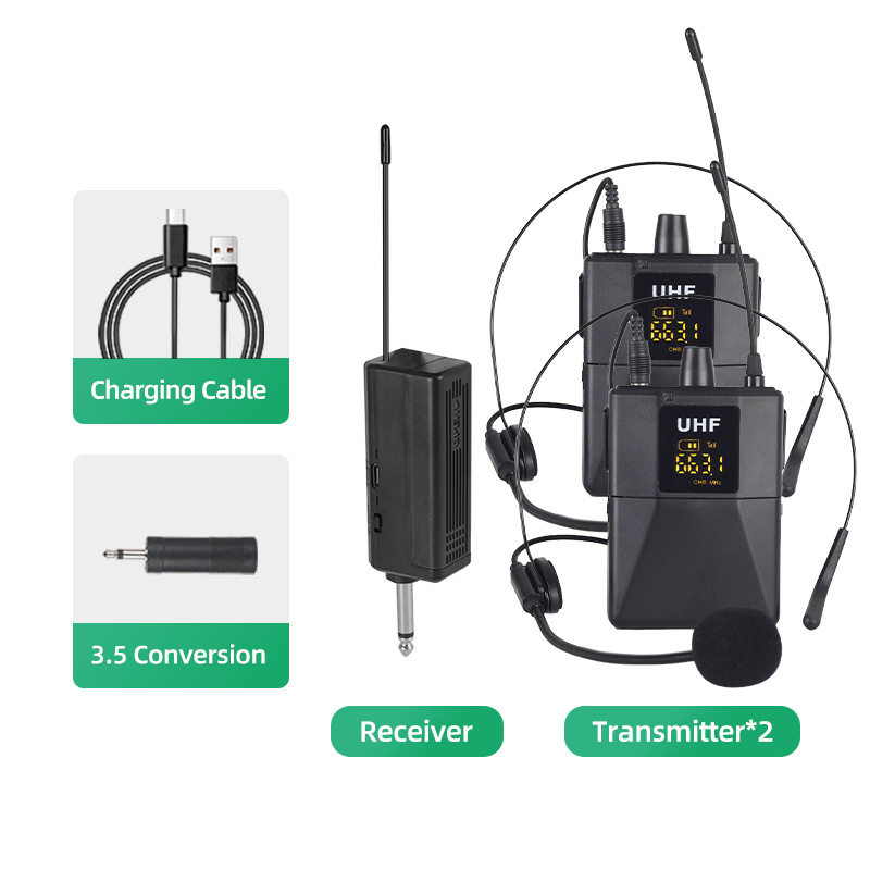 Or-u17 Bežični lavalier mikrofon s klipom na uho i dizajnom za glavu, Bluetooth 5.0, ugrađena baterija 800–1000 mAh, trajanje baterije 8–12 h, frekvencijski odziv 20 Hz–20 kHz