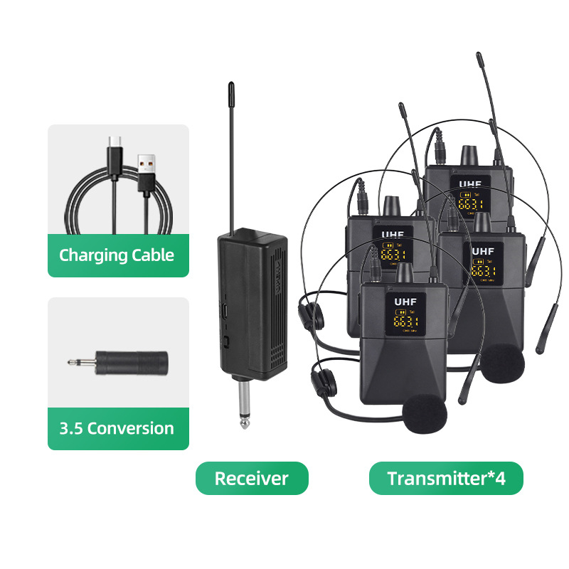 Or-u17 Bežični lavalier mikrofon s klipom na uho i dizajnom za glavu, Bluetooth 5.0, ugrađena baterija 800–1000 mAh, trajanje baterije 8–12 h, frekvencijski odziv 20 Hz–20 kHz