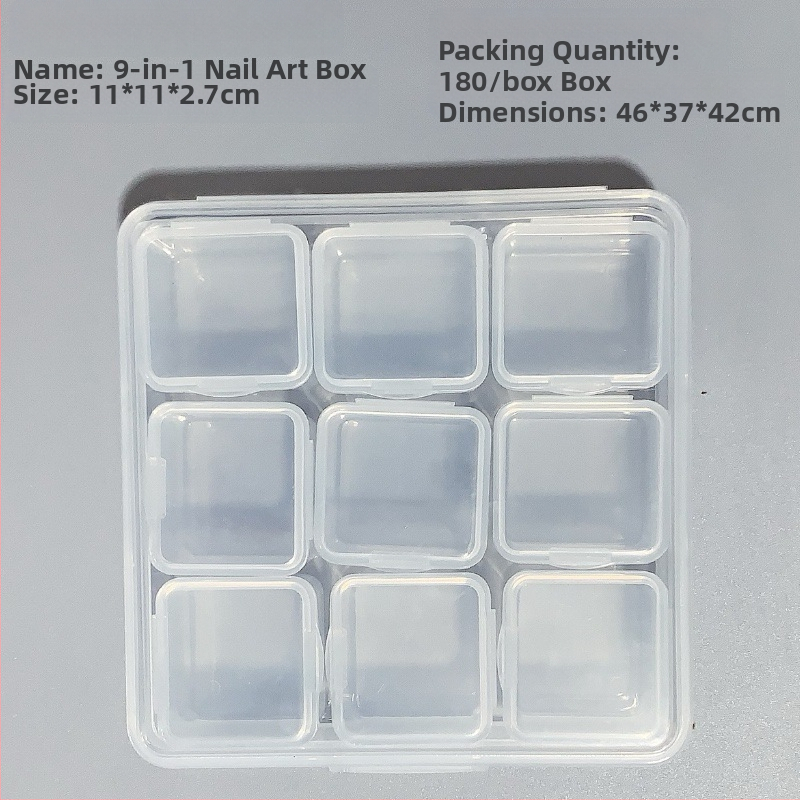 Úložná krabička na šperky a manikúru s 12 priehradkami, priehľadný box s nezávislým mriežkovým dizajnom, multifunkčný