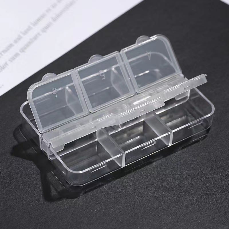 Kutija za pohranu nakita i manikure s 12 prozirnih pretinaca, neovisni mrežasti dizajn, višenamjenska