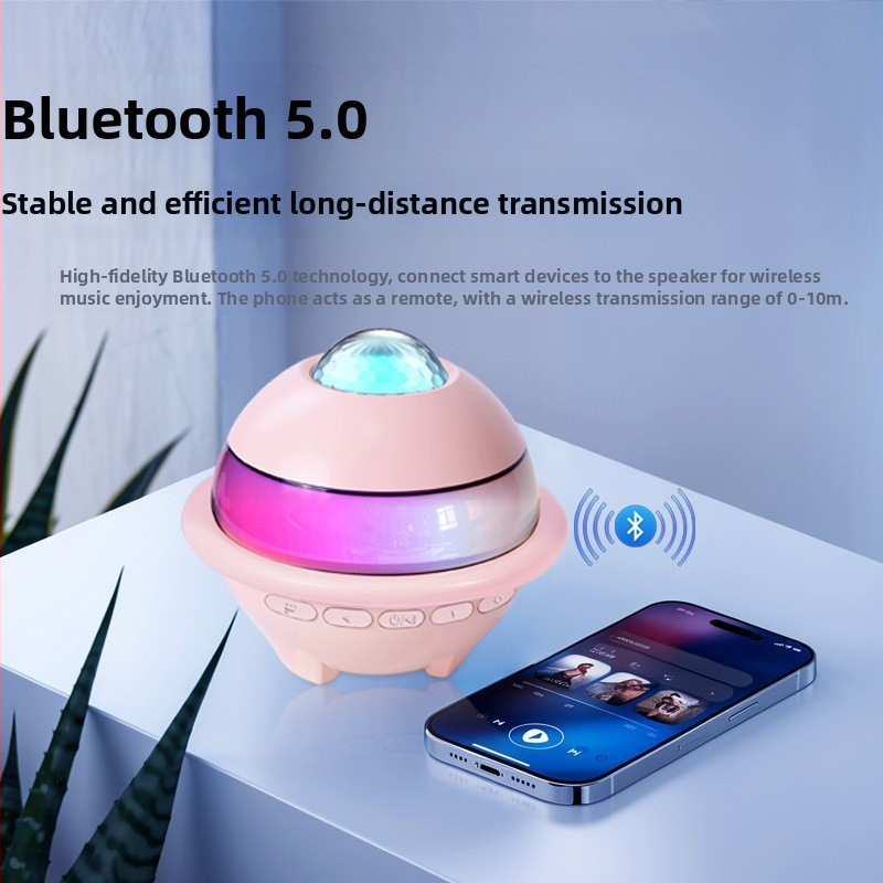 Všetko v jednom karaoke Bluetooth reproduktor s hviezdnou oblohou a ambientným osvetlením, mikrofón, 5W, IPX4, vstavaná batéria