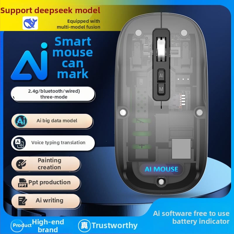 Οπτικό ποντίκι με 2400 DPI, ενσύρματο USB και ασύρματη σύνδεση 2,4 GHz, επαναφορτιζόμενο, εργονομικό