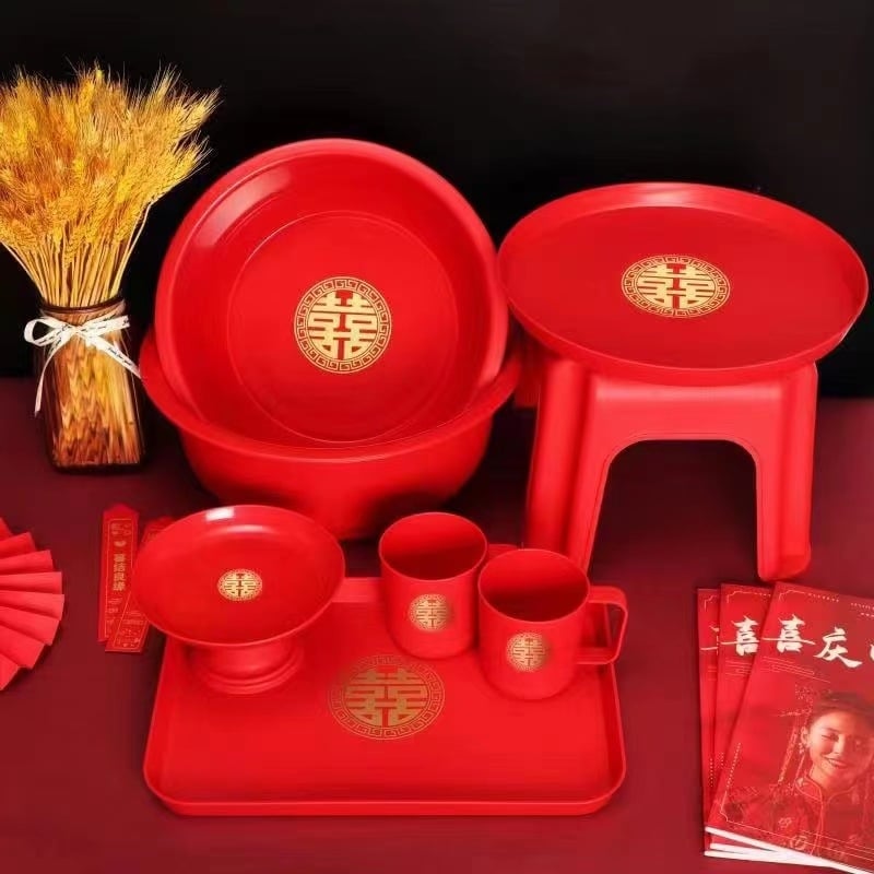 Plastični set svadbenih potrepština | Blessed and blessed, pakiranje u OPP vrećici, za vjenčanje