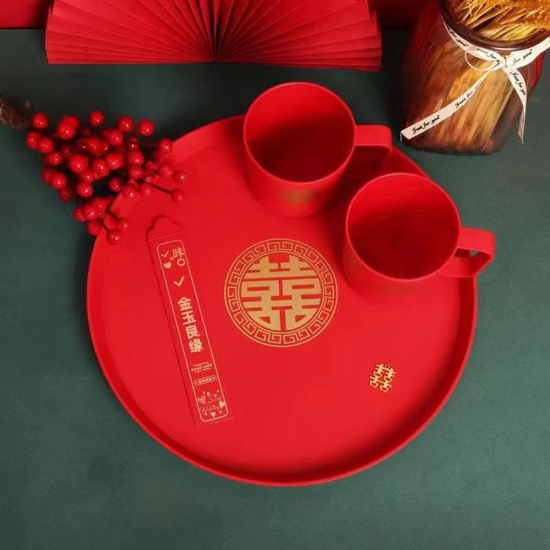 Plastični set svadbenih potrepština | Blessed and blessed, pakiranje u OPP vrećici, za vjenčanje