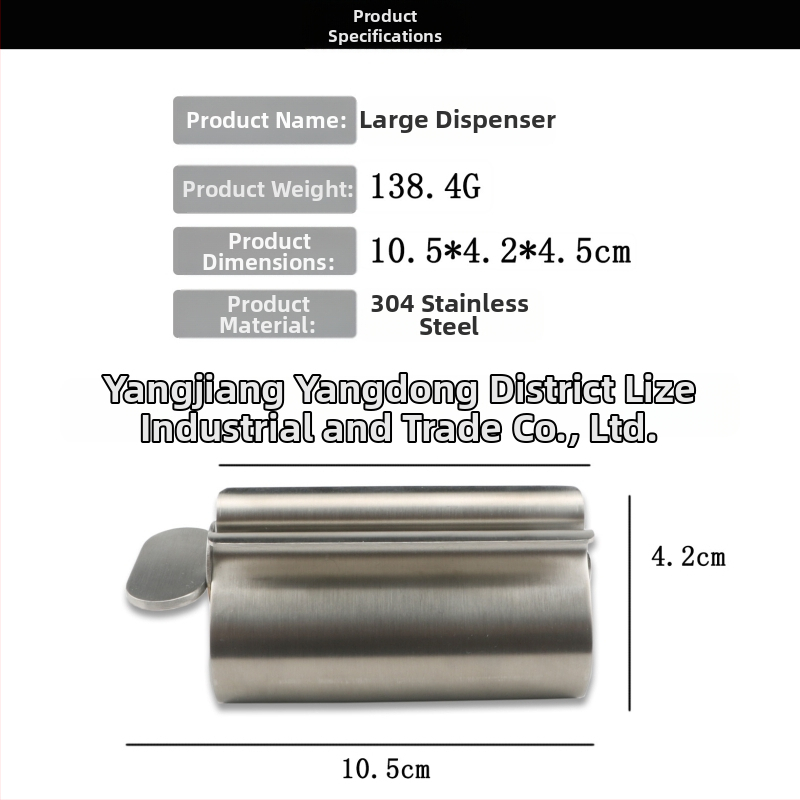 Presovač zubnej pasty z 304 nerezovej ocele, na stenu, bez vŕtania, držiak na zubné kefy