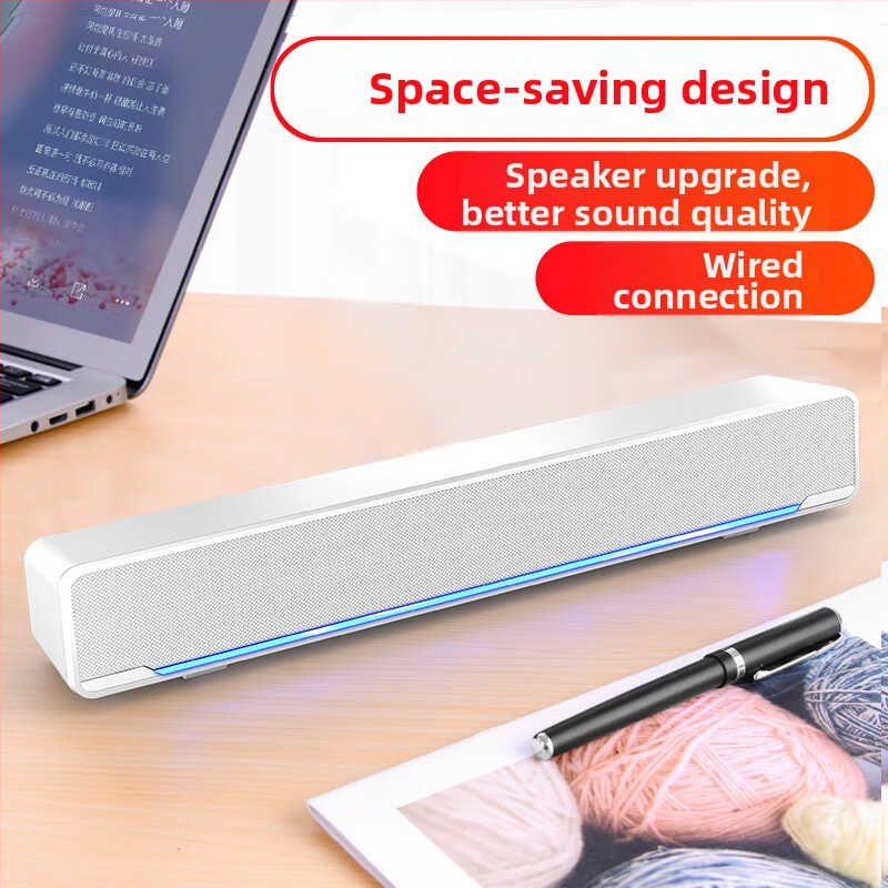 Desktopové reproduktory s USB a Bluetooth pre PC, s vstavaným mikrofónom a subwooferom, 2.0