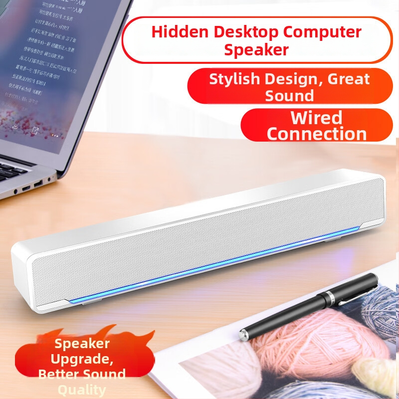 Desktopové reproduktory s USB a Bluetooth pre PC, s vstavaným mikrofónom a subwooferom, 2.0