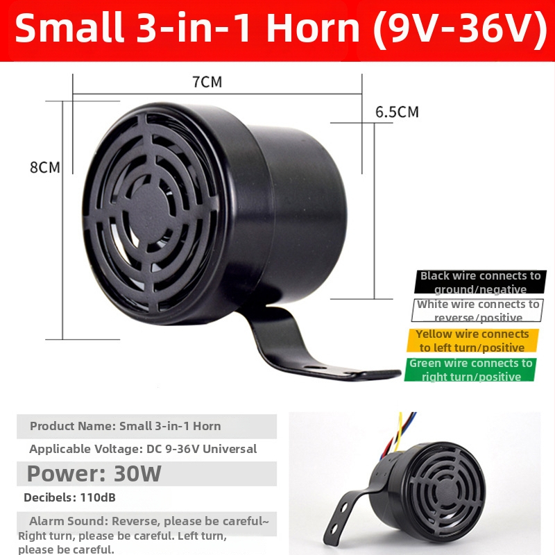 Vysoko tónový reproduktor cúvací klaksón – model Reversing horn, bez prispôsobenia