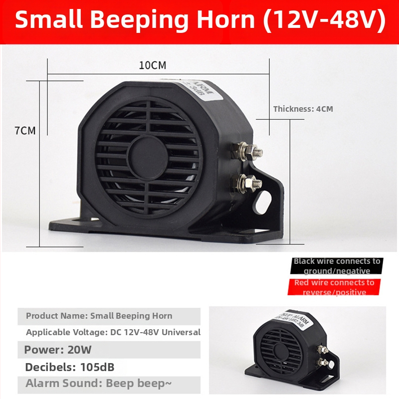 Vysoko tónový reproduktor cúvací klaksón – model Reversing horn, bez prispôsobenia