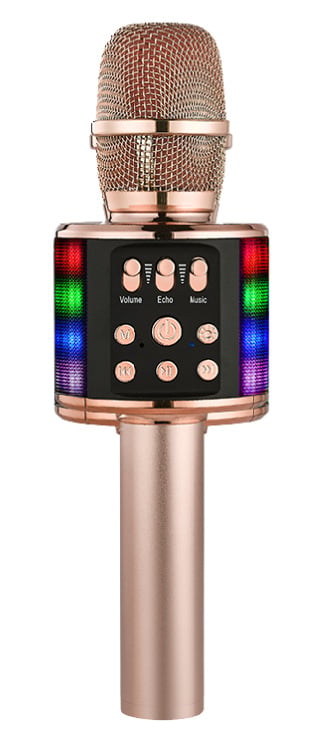 Sistem audio karaoke wireless all-in-one cu microfon, model Q98, Bluetooth 5.0, 5 W, răspuns în frecvență 100 Hz–20 kHz, baterie 1000–1200 mAh