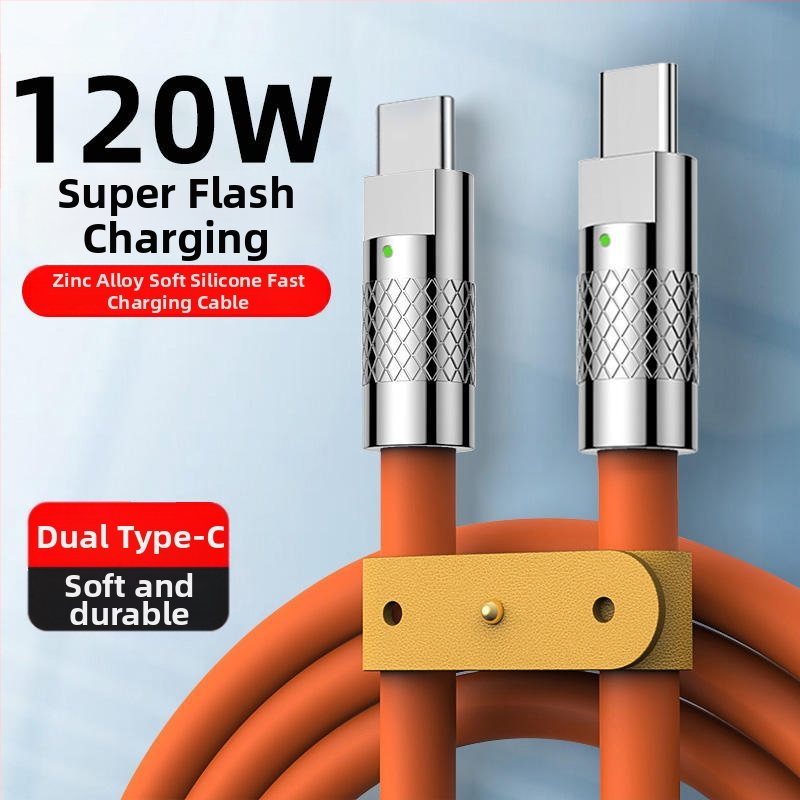 Καλώδιο φόρτισης Type-C με μέγιστη ισχύ 120W, ψηφιακή οθόνη, με ένα άκρο, TPE υλικό