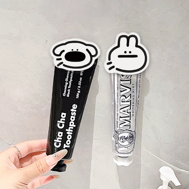 Изстисквач за паста за зъби, стенен държач и клип за почистване на лице, баня, мултифункционален