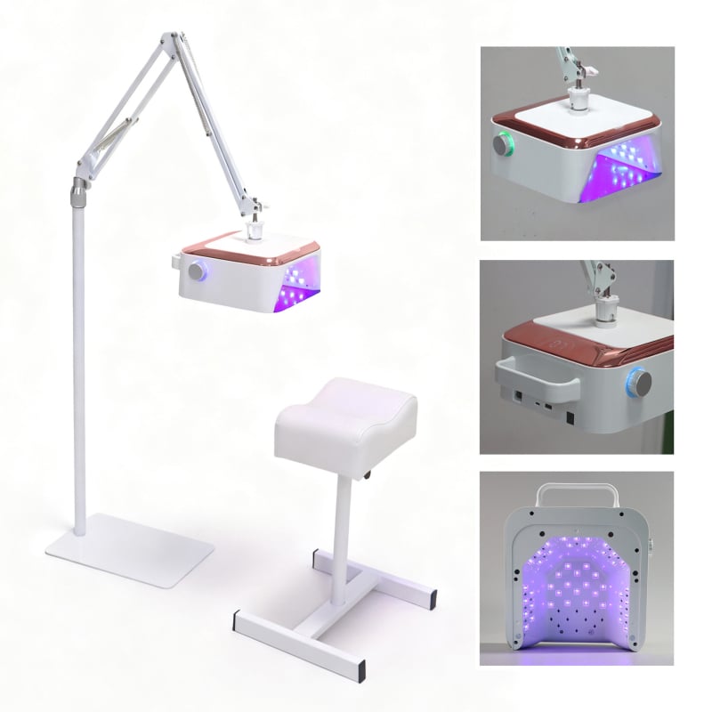 IKSBEAUTY NLS19 54W punjiva lampa za nokte – set s nosačem za stopala i stativom, profesionalna lampa za manikuru i pedikuru