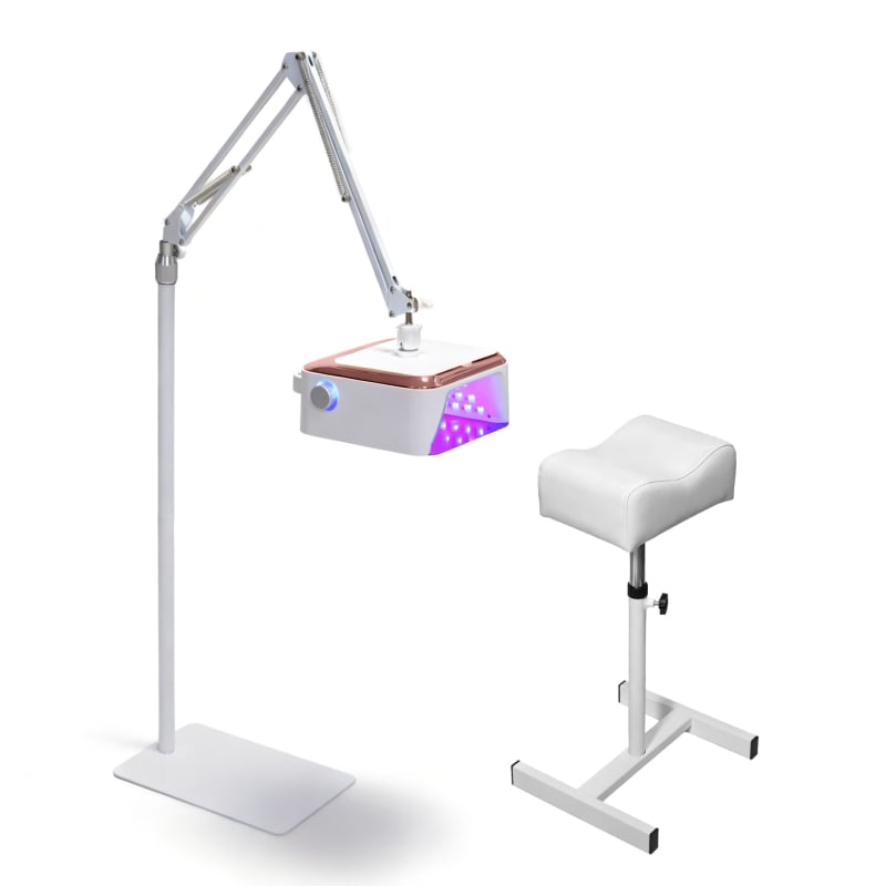 IKSBEAUTY NLS19 54W punjiva lampa za nokte – set s nosačem za stopala i stativom, profesionalna lampa za manikuru i pedikuru